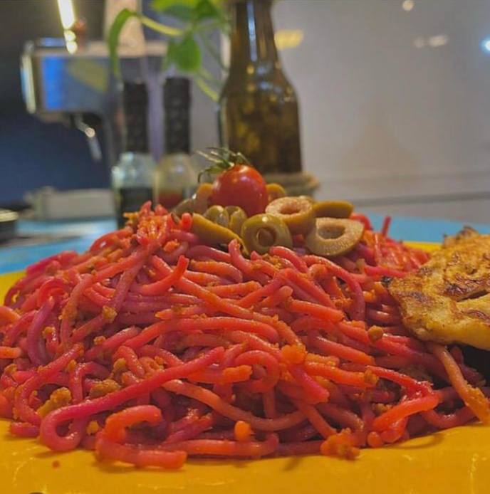 ماکارونی (سویا و گوشت)